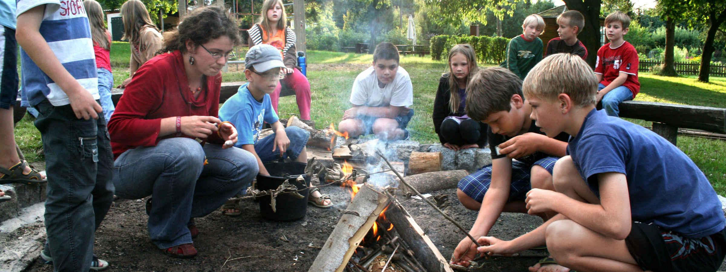 Knüppelbrot am Lagerfeuer